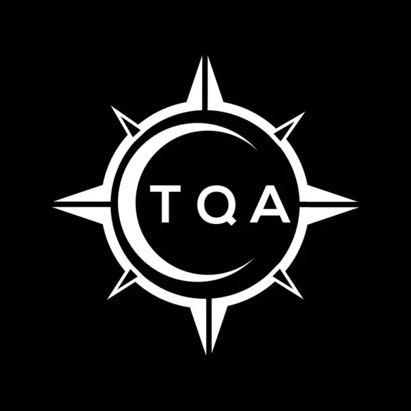 Tqa Abstract Technologie Logo Ontwerp Zwarte Achtergrond Tqa Creatieve Initialen — Stockvector