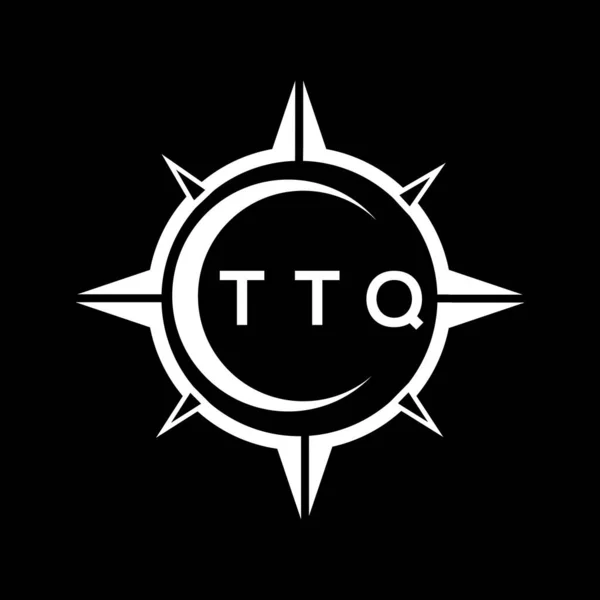 Ttq Abstract Technologie Logo Ontwerp Zwarte Achtergrond Ttq Creatieve Initialen — Stockvector