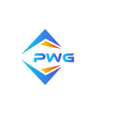 Beyaz arka planda PWG soyut teknoloji logosu tasarımı. PWG yaratıcı harflerin baş harfleri logo kavramı.