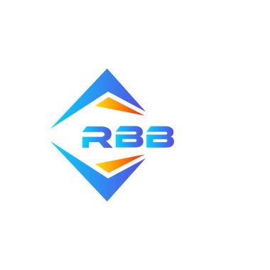 Beyaz arka planda RBB soyut teknoloji logosu tasarımı. RBB yaratıcı harflerin baş harfleri logo kavramı.