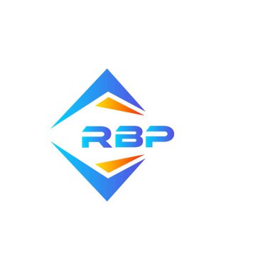 Beyaz arka planda RBP soyut teknoloji logosu tasarımı. RBP yaratıcı harflerin baş harfleri logo kavramı.