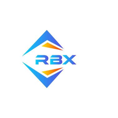 Beyaz arka planda RBX soyut teknoloji logo tasarımı. RBX yaratıcı harflerin baş harfleri logo kavramı.