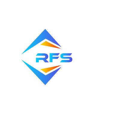 Beyaz arka planda RFS soyut teknoloji logosu tasarımı. RFS yaratıcı harflerin baş harfleri logo kavramı.