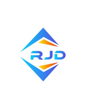 Beyaz arka planda RJD soyut teknoloji logosu tasarımı. RJD yaratıcı harflerin baş harfleri logo kavramı.