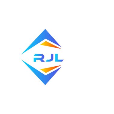 Beyaz arka planda RJL soyut teknoloji logosu tasarımı. RJL yaratıcı harf logosu kavramı.
