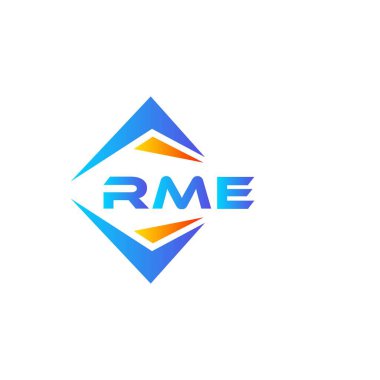 Beyaz arka planda RME soyut teknoloji logosu tasarımı. RME yaratıcı harflerin baş harfleri logo kavramı.