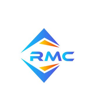 Beyaz arka planda RMC soyut teknoloji logosu tasarımı. RMC yaratıcı harflerin baş harfleri logo kavramı.