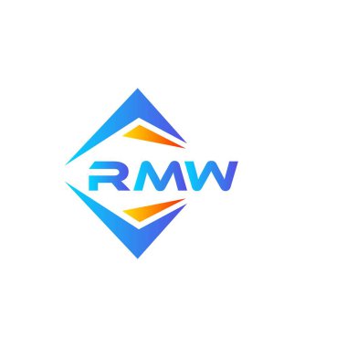 Beyaz arka planda RMW soyut teknoloji logosu tasarımı. RMW yaratıcı harflerin baş harfleri logo kavramı.