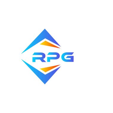 Beyaz arka planda RPG soyut teknoloji logosu tasarımı. RPG yaratıcı harflerin baş harfleri logo kavramı.