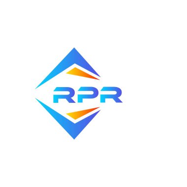 Beyaz arka planda RPR soyut teknoloji logosu tasarımı. RPR yaratıcı harflerin baş harfleri logo kavramı.