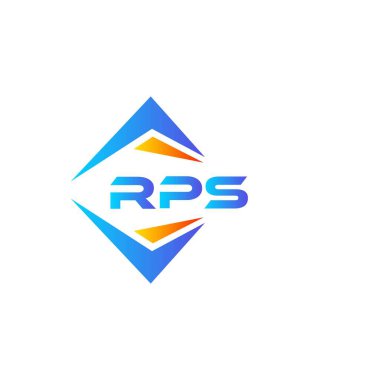 Beyaz arka planda RPS soyut teknoloji logosu tasarımı. RPS yaratıcı harf logosu kavramı.