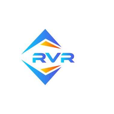 Beyaz arka planda RVR soyut teknoloji logo tasarımı. RVR yaratıcı harflerin baş harfleri logo kavramı.