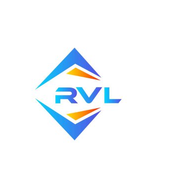 Beyaz arka planda RVL soyut teknoloji logosu tasarımı. RVL yaratıcı harflerin baş harfleri logo kavramı.