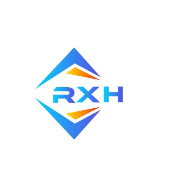 Beyaz arka planda RXH soyut teknoloji logo tasarımı. RXH yaratıcı harflerin baş harfleri logo kavramı.