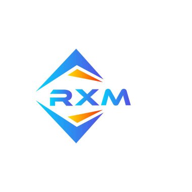 Beyaz arka planda RXM soyut teknoloji logo tasarımı. RXM yaratıcı harflerin baş harfleri logo kavramı.
