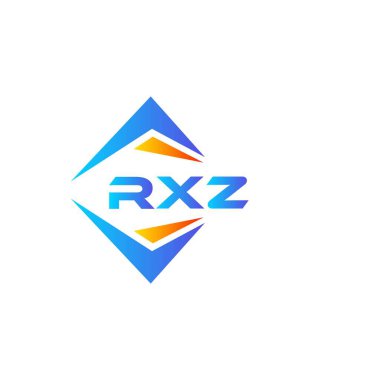 Beyaz arka planda RXZ soyut teknoloji logo tasarımı. RXZ yaratıcı harf logosu kavramı.