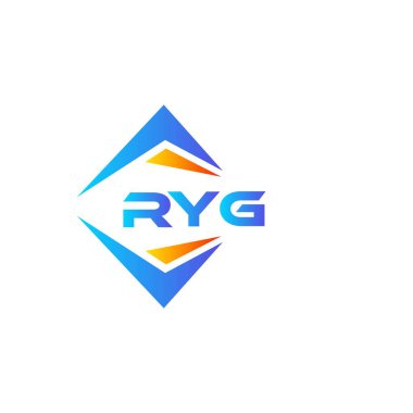 Beyaz arka planda RYG soyut teknoloji logosu tasarımı. RYG yaratıcı harflerin baş harfleri logo kavramı.