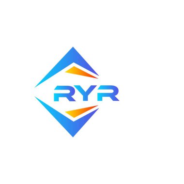 Beyaz arka planda RYR soyut teknoloji logosu tasarımı. RYR yaratıcı harflerin baş harfleri logo kavramı.