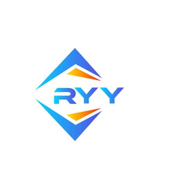 Beyaz arka planda RYY soyut teknoloji logosu tasarımı. RYY yaratıcı harflerin baş harfleri logo kavramı.
