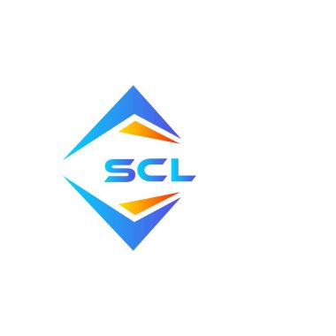 Beyaz arka planda SCL soyut teknoloji logosu tasarımı. SCL yaratıcı harflerin baş harfleri logo kavramı.