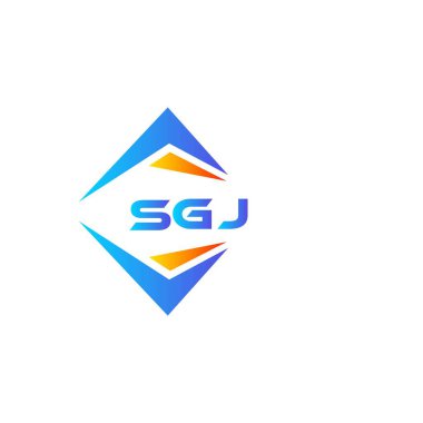 Beyaz arka planda SGJ soyut teknoloji logosu tasarımı. SGJ yaratıcı harflerin baş harfleri logo kavramı.