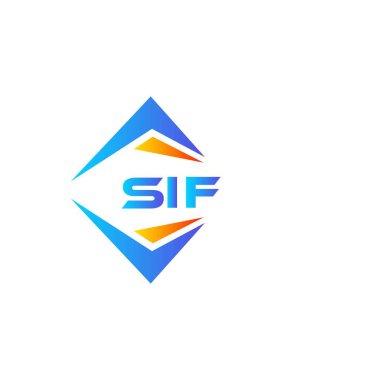 SIF soyut teknoloji logo tasarımı beyaz arka planda. SIF yaratıcı harf logosu kavramı.