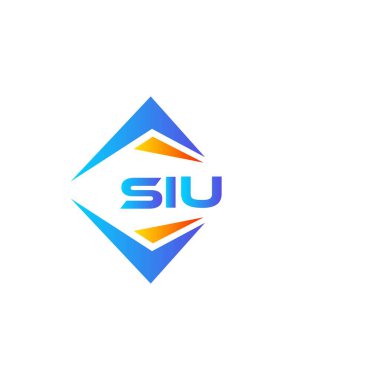 SIU soyut teknoloji logo tasarımı beyaz arka planda. SIU yaratıcı harf logosu kavramı.