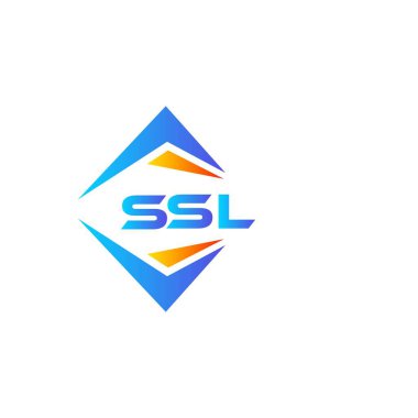 Beyaz arka planda SSL soyut teknoloji logo tasarımı. SSL yaratıcı harflerin baş harfleri logo kavramı.