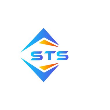 STS soyut teknoloji logo tasarımı beyaz arka planda. STS yaratıcı harflerin baş harfleri logo kavramı.