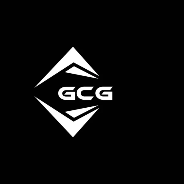 Diseño Del Logotipo Tecnología Abstracta Gcg Sobre Fondo Negro Gcg — Vector de stock