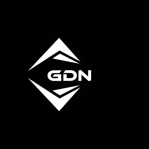 Siyah Arka Planda Gdn Soyut Teknoloji Logosu Tasarımı Gdn Yaratıcı — Stok Vektör