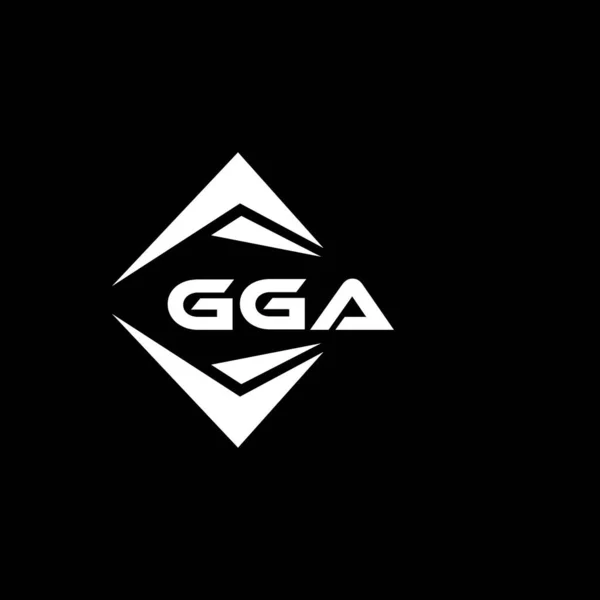 Gga Абстрактный Дизайн Логотипа Технологии Черном Фоне Концепция Логотипа Gga — стоковый вектор