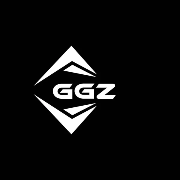 Diseño Logotipo Tecnología Abstracta Ggz Sobre Fondo Negro Ggz Iniciales — Archivo Imágenes Vectoriales