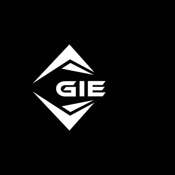 Gie Абстрактный Дизайн Логотипа Технологии Черном Фоне Концепция Логотипа Gie — стоковый вектор