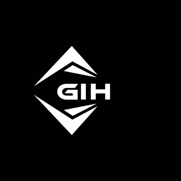 Дизайн Логотипа Технологии Gih Черном Фоне Концепция Логотипа Gih Creative — стоковый вектор