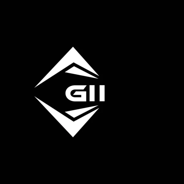 Gii Абстрактный Дизайн Логотипа Технологии Черном Фоне Концепция Логотипа Креативными — стоковый вектор