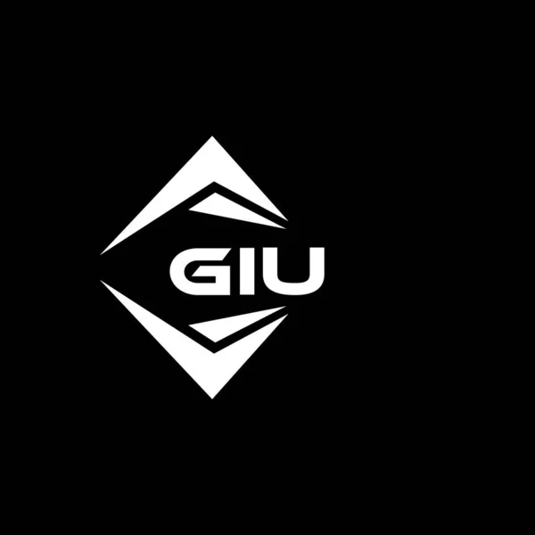 Дизайн Логотипа Giu Черном Фоне Концепция Логотипа Творческого Инициала Гиу — стоковый вектор