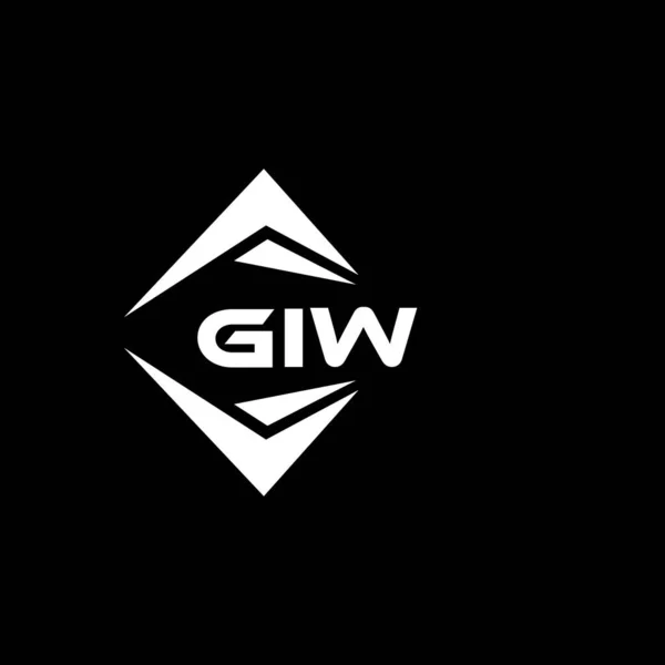 Giw Абстрактный Дизайн Логотипа Технологии Черном Фоне Концепция Логотипа Giw — стоковый вектор