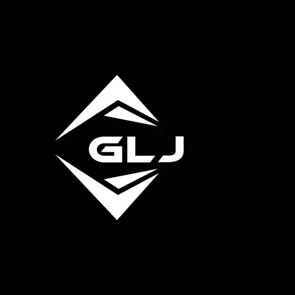 Дизайн Логотипа Glj Черном Фоне Концепция Логотипа Креативными Инициалами — стоковый вектор