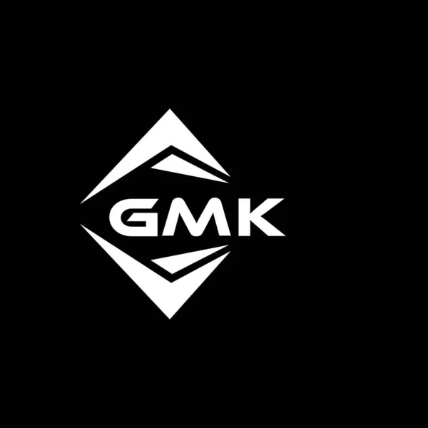 Gmk Abstract Technologie Logo Ontwerp Zwarte Achtergrond Gmk Creatieve Initialen — Stockvector