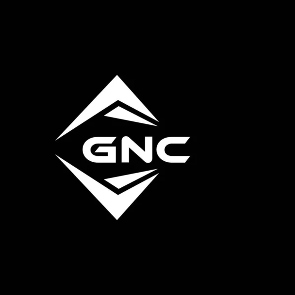 Gnc Abstract Technologie Logo Ontwerp Zwarte Achtergrond Gnc Creatief Initialen — Stockvector
