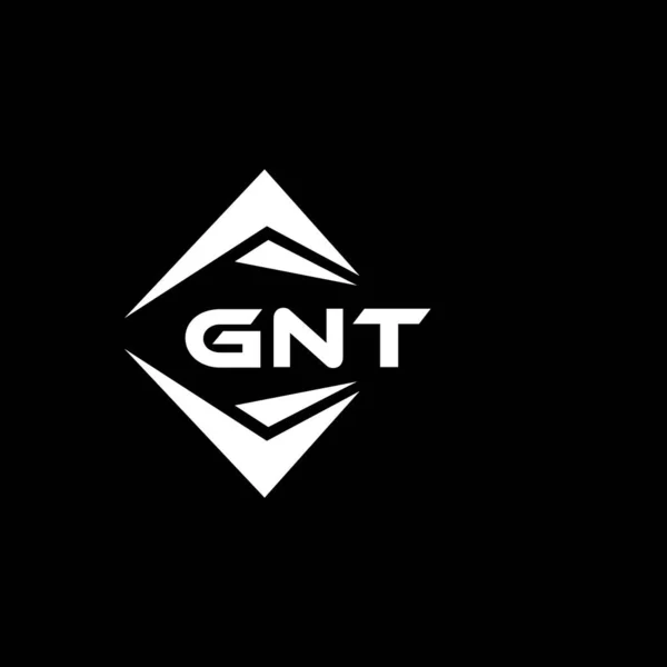 Gnt Abstrakte Technologie Logo Design Auf Schwarzem Hintergrund Gnt Kreative — Stockvektor