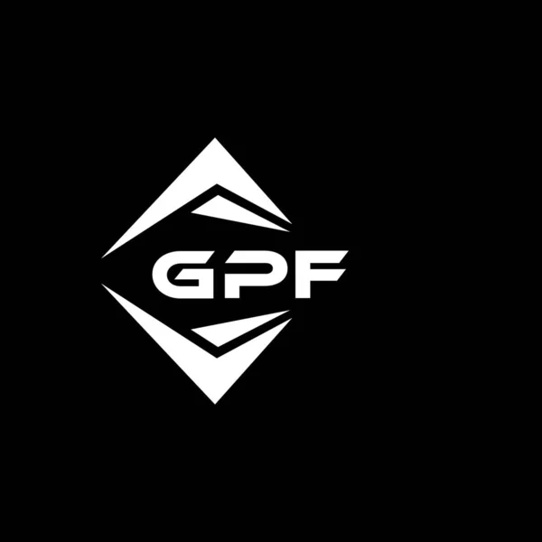 Gpf Abstract Technologie Logo Ontwerp Zwarte Achtergrond Gpf Creatieve Initialen — Stockvector