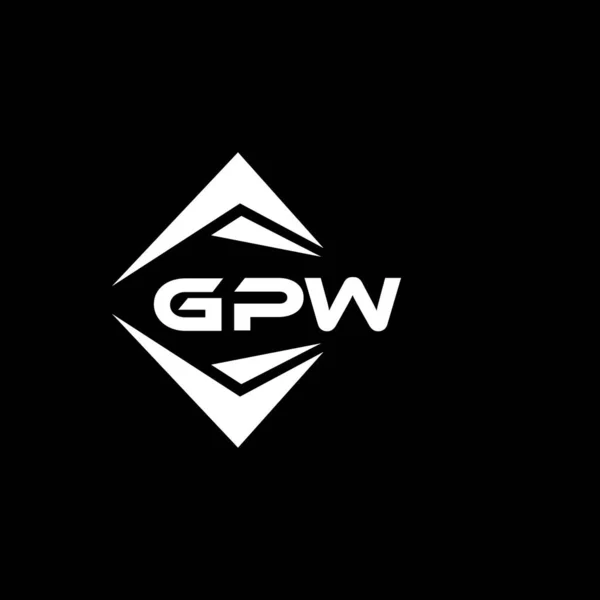 Gpw Abstract Technologie Logo Ontwerp Zwarte Achtergrond Gpw Creatieve Initialen — Stockvector