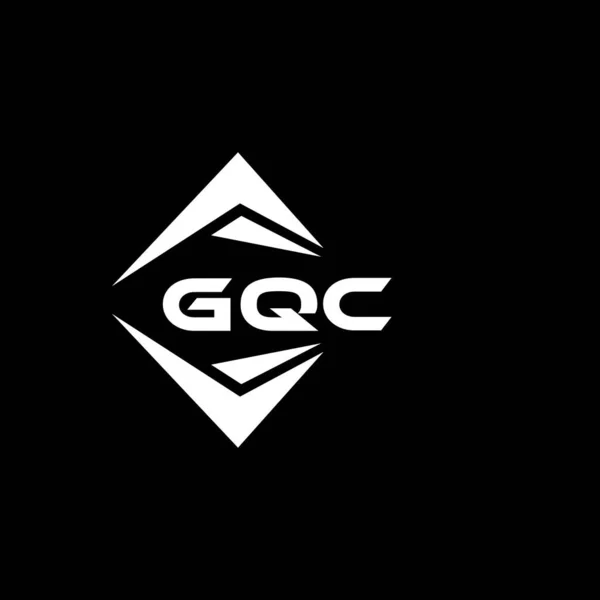 Gqc Abstract Technologie Logo Ontwerp Zwarte Achtergrond Gqc Creatieve Initialen — Stockvector