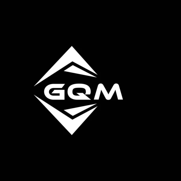 Gqm Abstract Technology Logo Design Black Background Gqm Creative Initials — Stock Vector