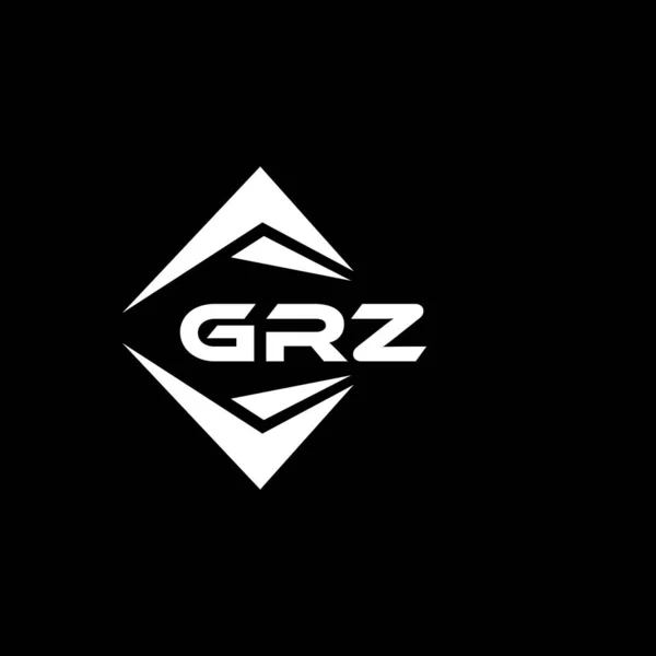 Grz Diseño Logotipo Tecnología Abstracta Sobre Fondo Negro Grz Iniciales — Archivo Imágenes Vectoriales