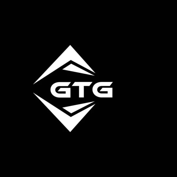 Gtg Abstract Technologie Logo Ontwerp Zwarte Achtergrond Gtg Creatieve Initialen — Stockvector