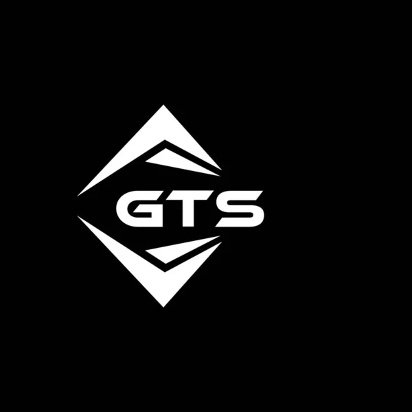 Gts Abstract Technologie Logo Ontwerp Zwarte Achtergrond Gts Creatieve Initialen — Stockvector