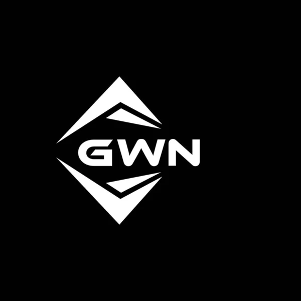 Gwn Abstract Technologie Logo Ontwerp Zwarte Achtergrond Gwn Creatieve Initialen — Stockvector